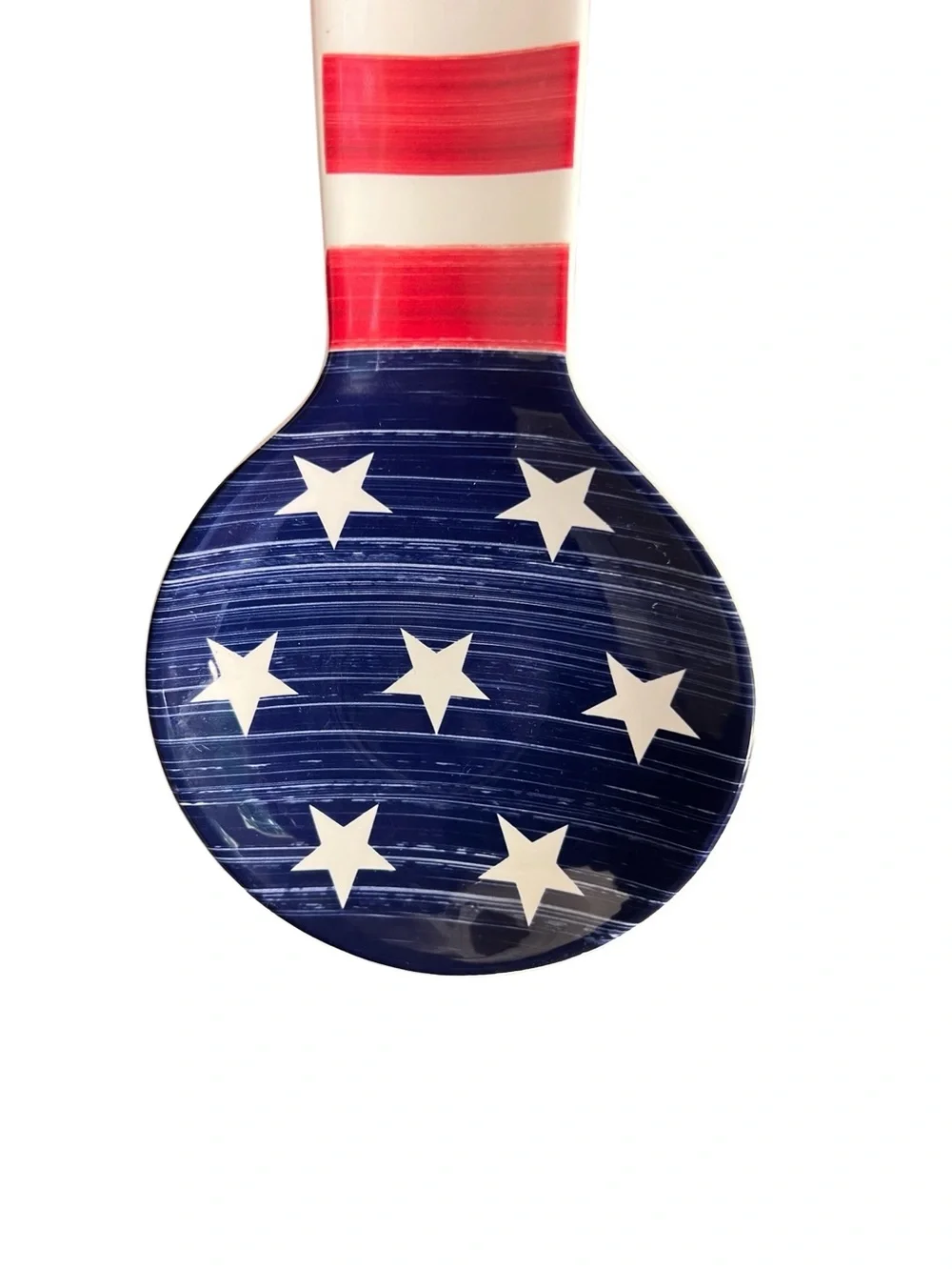 Sur La Table Americana Collection Earthenware Spoon Rest Patriotic Stars Stripes